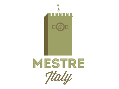 Mestre clock tower icon italy