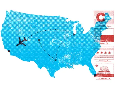 Split life living adam hanson airplane design distress flag flags flying icon illustration map texture usa