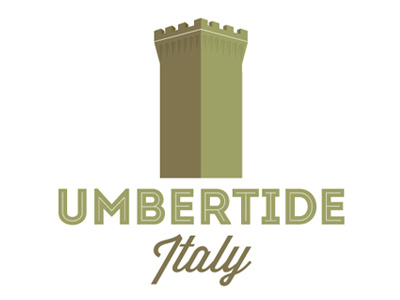 Umbertide clock tower icon italy