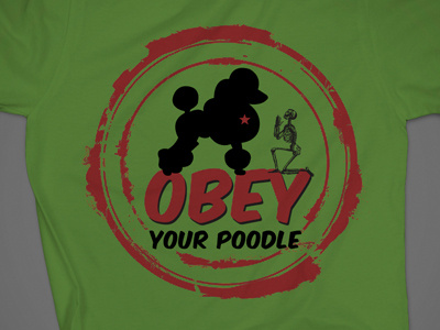 Obey your poodle american illustration obey poodle skeleton t shirt