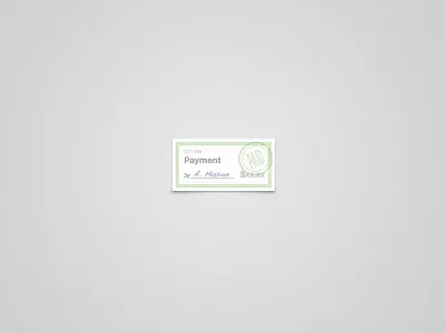 Payment Sent check cheque icon payment signature stamp