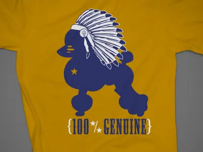 Indian Poodle american genuine illustration indian poodle t shirt