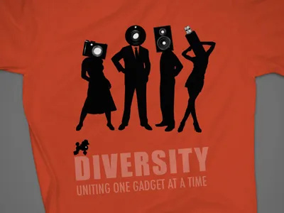 Diversity american diversity gadget illustration poodle t shirt