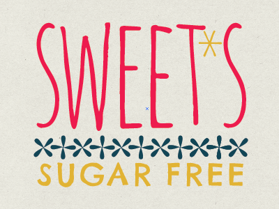 Sweet's Sugar Free Candy Shop Logo hand drawn logo sugar sweets typography