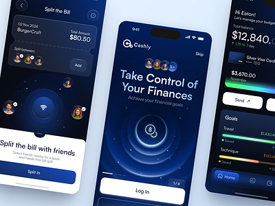 UI/UX Design for Finance - Cashly app design application design design graphic design interface ios app design product service startup ui uiux ux