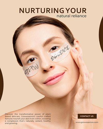 A social media post for skincare brand branding graphic design poster design social media design social media post