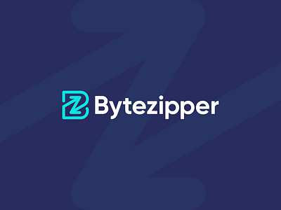 Bytezipper logo design arrows b conversion design file icon logo mark minimalism monogram z zip