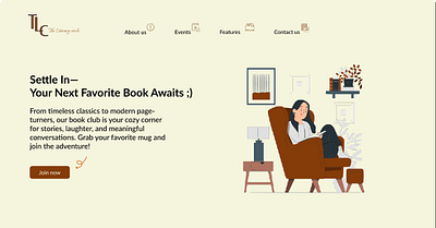 The literacy circle (a book club landing page) design figma ui ux