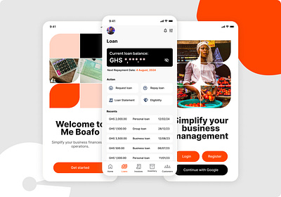 Meboafo Loan App UI mobile app mobile ui ui uiux design user experience user interface