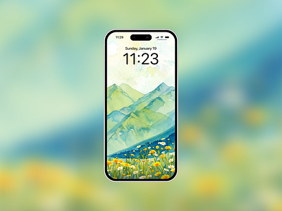 Nature aesthetic background android background design download flat graphic design homescreen illustration ios lockscreen minimal mobile nature aesthetic background page paint painting phone set wallpaper watercolor