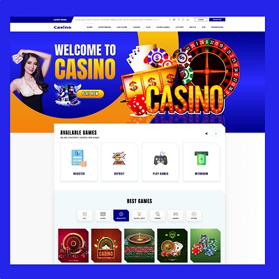 Casino-_-website 3d animation branding graphic design logo