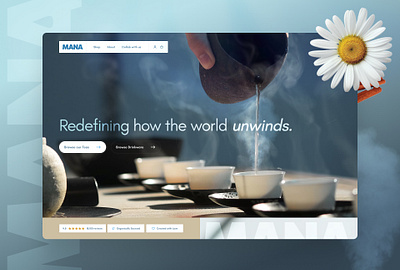 Tea Company Hero Design coffee hero tea ui web design website