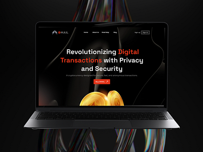 A Dark and Dramatic Crypto Landing Page cryptocurrency darkmode digitalart dribbble landingpage minimalistdesign uiux userexperience userinterface webdesign