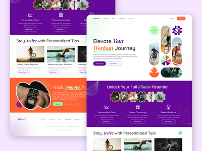 💪🏻 ActiveFit - Track, Improve, Thrive 💨 landing page running sport swimming ui ux website