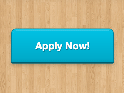 Apply. Now! 3d blue button helvetica neue wood