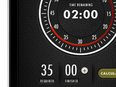 Timer for Army Fitness App app clock leather military timer typography