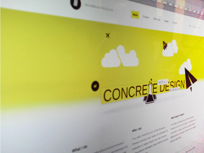 Portfolio ariplane cloud design lab portfolio white yellow