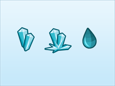 Mana crystal drop gem mana shard water