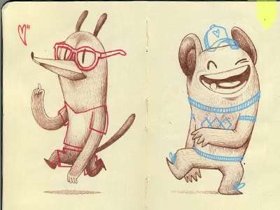 Sketches character copic illustration moleskine posca sketch