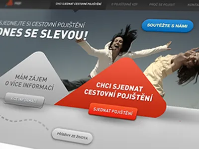 Insurance concept 2 blue dark gray insurance red white