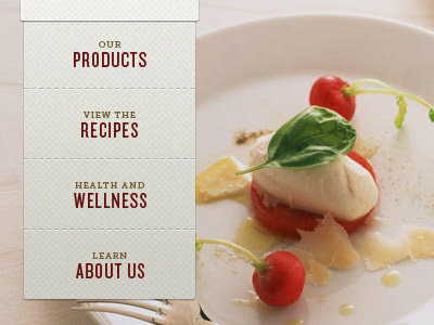 Textured Side Nav food interface nav navigation progress side texture ui web