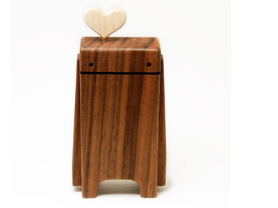 MARCOS - 4" Walnut Wood Toys by Pepe brass designer toys handcrafted limited maple walnut wood toys