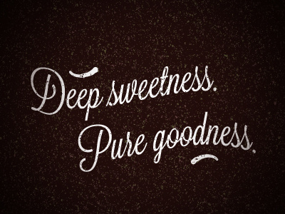 Deep Sweetness design typography