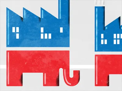 Factory Animals design illustration