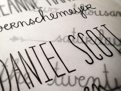 Wedding Invitation Typography hand drawn lettering sans serif script typography wedding invitation