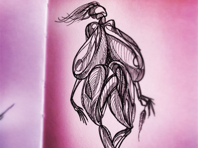 Drawing #11 drawing moleskine rotring woman