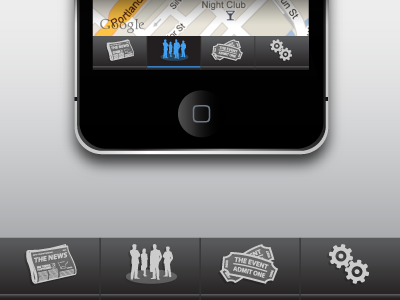 Directory iOS app tab bar app directory events ios iphone members news settings tabs. tabbar ui