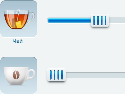 Drinks blue coffe icon iphone slider tea