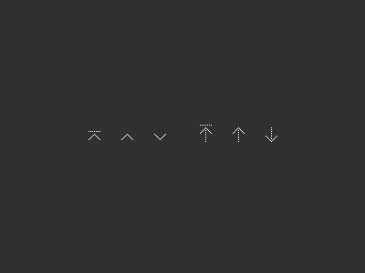 Pixel Perfect navigation set : Arrows and Back to top button icone