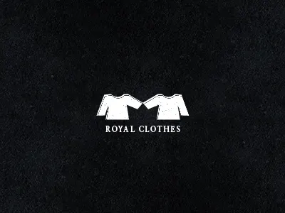 Royal Clothes black cloth clothes crown design logo logodesign mark negative royal shape space symbol white