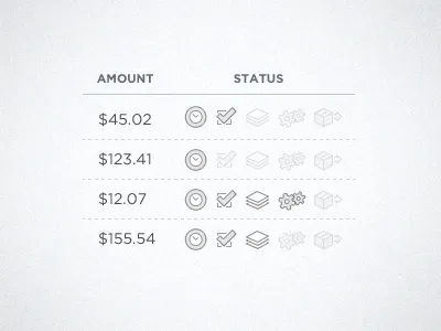 Status(es) approved batched gotham icons in production noise pending shipped status