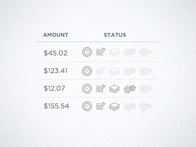 Status(es) approved batched gotham icons in production noise pending shipped status