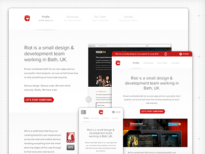 Riot 2.0 portfolio redesign refresh responsive showcase website