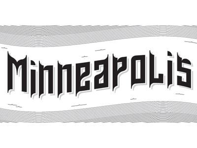 Minneapolis design letters typography