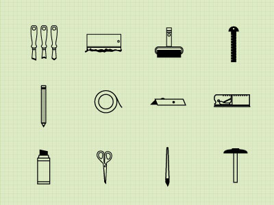 Newbaric Workshop Tools - Printmaking edition icons letterpress printmaking screenprinting vector