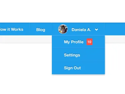 Plus One - Start with a Friend. End with an Adventure. blue navigation navigation ui