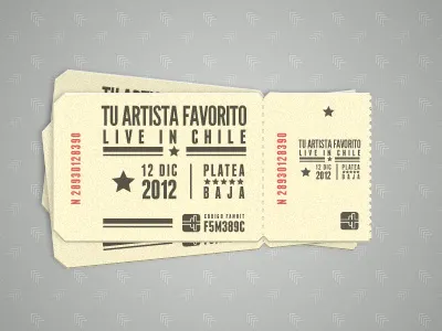 Tickets illustration league gothic tickets