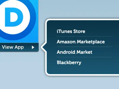 Word Bubble Menu context dropdown menu ui