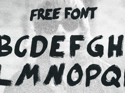 Thick Hand Drawn Font brush font free free font hand drawn