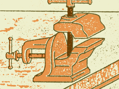 Vices No.01 clamp gourds literal nuts riso screenprinting texture tools vise