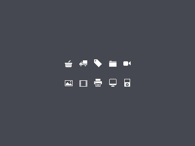 More mini icons basket glyph glyphs gui icon icons imac interface ipod pixel printer snacks tag truck ui user