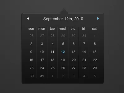 Dark Cal calendar dark date picker widget