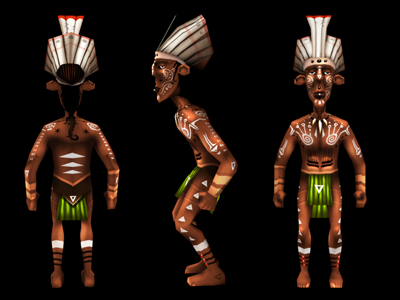 3D Low Poly Indian WIP 3d indian lowpoly texturing wip