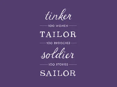 Tinker Tailor Soldier Sailor Identity design logo typography