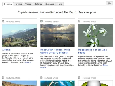 Featured Content cms feature featured content icons lms tabs topic page