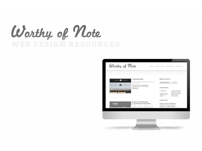 Worthy of Note advertisement clean logo slideshow